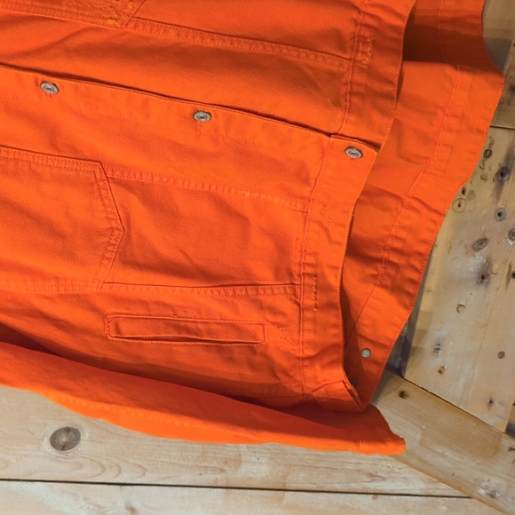 Free People / We The Free  Orange Denim Jacket. Large - Picture 4 of 6